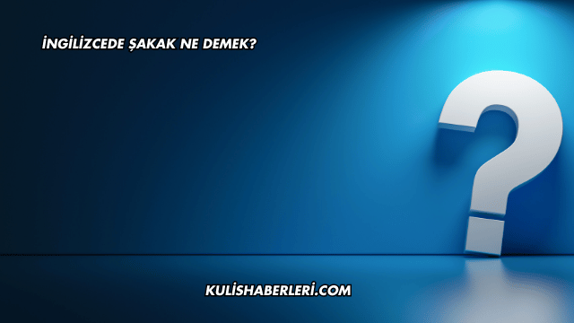 İngilizcede Şakak Ne Demek?